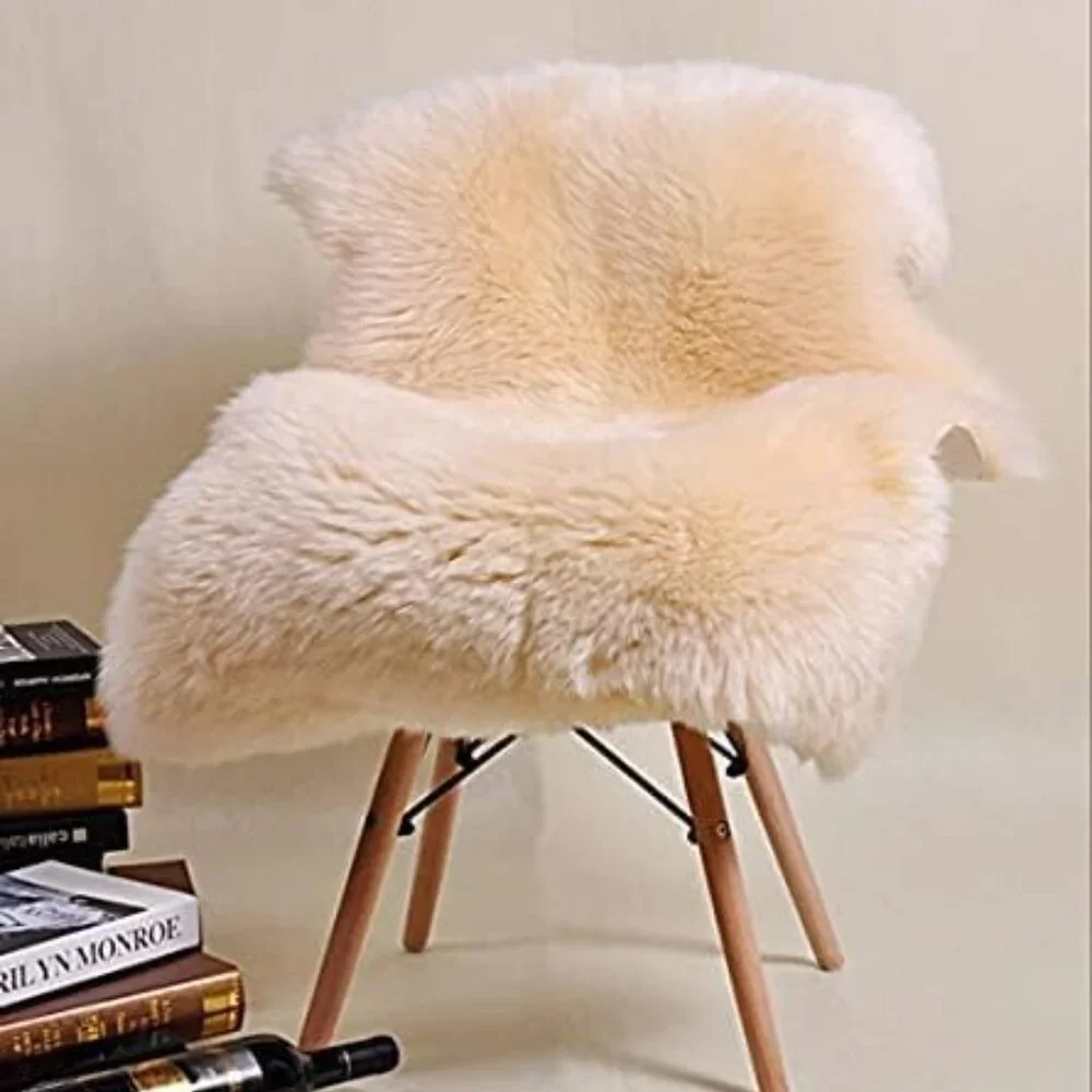 New Premium Genuine Sheepskin Rug Beige Real Australia Sheepskin Natural Luxury
